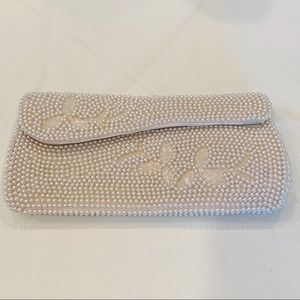 Pearl Beaded floral vintage clutch elegant